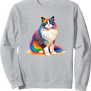 Colorful Pop Art Ragdoll Cat Sweatshirt