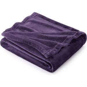 Bedsure GentleSoft Fleece Blanket Twin Size Purple - 300GSM Lightweight Plush Fuzzy Cozy Soft Warm Blanket for Bed, Sofa, Couch, Travel, Camping, 60x80 inches