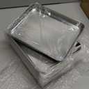 meekoo 24 Pcs Baking Sheet Pan Cookie Sheet Set for Oven Stainless Steel Trays Nonstick Small Serving Tray Cake Toaster Metal Food Trays, Oven and Dishwasher Safe(10 x 8 x 1 Inch)