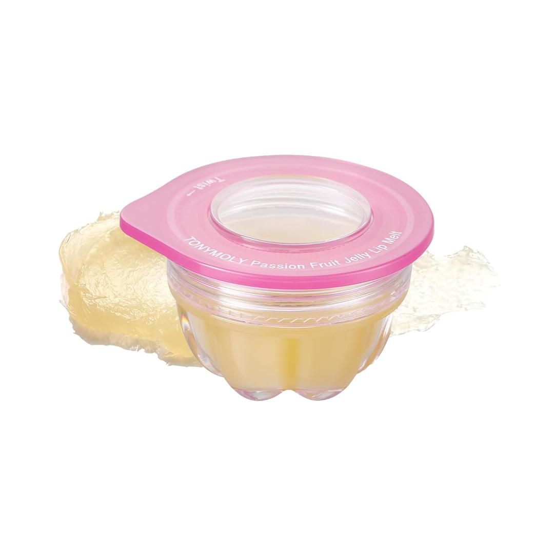 TONYMOLY Jelly Lip Melt  Passionfruit Hydrating Lip Balm Treatment, Moisturizing & Nourishing Jelly Gloss for Dry Lips, Non-Sticky High Shine Korean Lip Care, Smooth & Glossy Finish, 0.31 oz