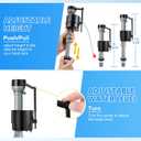 Saillong 3 Inch Toilet Flusher Replacement Kit, Include 3 Inch Adjustable Flush Valve with Flapper, Fill Valve, Front Flush Handle, Rubber Gasket, Bolts, Complete Toilet Parts Inside Tank Kit(1 Pack)