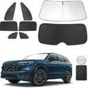 TINGLU Window Shades for Honda CR-V 2023-2026 Accessorie Car Side Full Windows Rear Triangular Windshield Sun Shade Sun UV Rays & Privacy Protection for Camping,Napping,and Relaxing 8PCS(Missing one front window piece/Used)