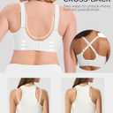 Gailife Scalloped Lift Bras Women Soft Jelly Push Up Wireless Bra Supportive V Neck No Underwire Seamless Tshirt Bralettes (White, S)