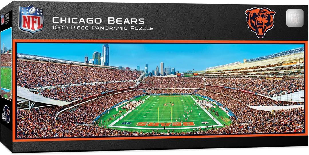 MasterPieces 1000 Piece Sports Jigsaw Puzzle - NFL Chicago Bears Endzone View Panoramic - 13"x39"
