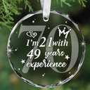 70th Birthday Ornament for Women, Cool Present for 70-Year-Old Female, Unique Happy 70th Birthday Decoration, 70 th Party Decoration Keepsake Gift