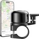 AirBell with Integrated Tracker for Apple Find My Network, AirTag Alternative, Black Size 22 MM