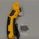 Cordless Electric Scissors: 4V Rechargeable Cardboard Cutter, 3 Blades, Safety Lock & LED Light, Box Cutter for Carton Carpet Plastic Fabric Leather(Yellow