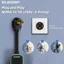 ELEGRP Level 2 EV Charger 40Amp, J1772 Portable Electric Car Charger, 240V NEMA 14-50 Plug, ETL Certified with 25FT Extension Cable
