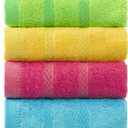 MEMRUI Multicolor Fingertip Towels for Bathroom - Kid's Face Towels, 10 x 18 Inches, 4 Pcs in 4 Colors