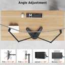 Triple Monitor Stand, Full Motion Adjustable Arm Fits 3 Screens up to 27 inch, Free Standing Desk Stand with Base and Cable Management, 22 lbs Weight Capacity per Arm, 75/100 mm VESA, Black
