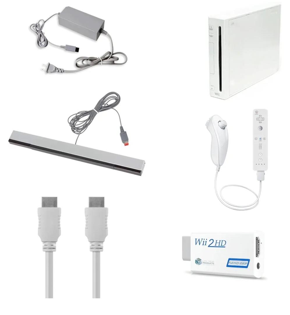 Nintendo Wii Console, White HDMI Bundle