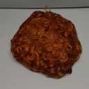 Orange Wig for Women Landlady Costume Red Orange Curly Synthetic Wig With Hot Pink Jewelry Necklace+Earrings+Glasses Ginger Wigs For Cospaly Halloween Party Use