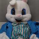 Funny Easter Bunny Bugs Rabbits Mascot Costume Adult Halloween Costume (Blue)