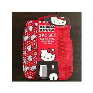 Hello Kitty 3 Pcs Set Packing Cube, Neck Pillow & ID Tag