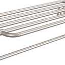 Moen DN0794BN Iso 24-Inch Wide Bathroom Hotel-Style Towel Shelf with Towel Bar, Brushed Nickel