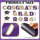 Xuhal 2026 Graduation Car Decoration 23'' Large Inflatable Grad Cap Car Decor Congrats Grad Letter 2026 PVC Inflatable Cap for Senior High School College Graduation Parade Party Decor(Purple, Gold)
