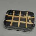 2 Pack Bamboo Fiber Soap Holder and Soap Dish Combination for Bathroom Bar Soap Holder Sink Deck Bathtub Shower Tray (Black)