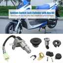 Ignition Switch Lock Cylinder with Key Kit, Ignition Starter Switch Replacement for GY6 49cc 50cc 60cc 72cc 80cc 125cc 150cc 139QMB Chinese Scooter Moped