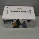 Ourokhome Rotary Cheese Grater Hand Crank, Kitchen Shredder Speed Mandolin Slicer Nuts Grinder with Handle and Drum Blades for Cheese, Vegetable, Walnut, Chocolate, Potato, Carrot, 3 Blades, Black