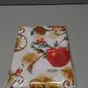 SASTYBALE Christmas Tablecloth Rectangle, Jacquard Fabric Christmas Table Cloth with Poinsettia Flowers, Spillproof Table Cover for Winter Holiday Dinner Decor (Rectangle, 60" x 84")