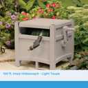 Suncast 100 ft. Hose Hideaway, Garden Hose Reel Box, Light Taupe
