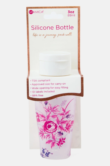 Miamica Refillable Travel Silicone Bottles 89 Ml, Purple