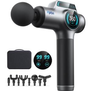 Muscle Massage Gun  99-Speed Deep Tissue Massage Gun with LCD Touchscreen, 8 Heads, Quiet Motor, Rechargeable & Carrying Case for Workout Recovery and Relaxation