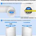 Anti-Clockwise 5.9 Inch Air Conditioner Exhaust Pipe, 59" Length Portable Air Conditioner Vent Hose, Replacement Mobile AC Unit 6" Vent Pipe for LG Hisense Haier Delonghi Air Conditioning Parts