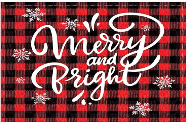 2 pieces Christmas Placemat Christmas Plaid Placemats Buffalo Check Plaid Table Mat Washable Red Black Place Mats Merry Christmas Waterproof Table Placemats for Christmas Holiday Decor, 12 x 18 Inch