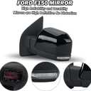 Left Driver Side Mirror Fits 2015-2020 Ford F150 Mirrors with Power Glass,Heated,Puddle Lights,Blind Spot Detection,Turn Signal,Memory,Power Folding,Without Camera Replace FO132052818 Pins)