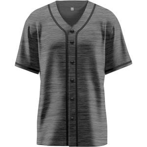 Baseball Jersey for Men,Blank Baseball Jerseys Shirts Short Sleeve Hip Hop Sports Casual Button-Down Uniforms (Gray, S)