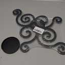 OYEFLY 2 Pcs Metal Wall Candle Sconces,Black Elegant Swirling Wall Decorations (Black)