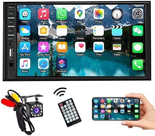 Naifay Car Stereo Double Din Radio with Bluetooth, Car Radio Touchscreen 7 Inch MP5 Player Car Stereo with Backup Camera Bluetooth, Mirror Link, FM/SWC/USB/SD/AUX, Car Audio Receivers with Subwoofer