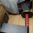 W B D WEIBIDA Heavy Duty Gate Wheel - 8 Inch Fence Gate Wheel 600 LBS Capacity with Shock Absorbing Spring, Swivel Gate Wheels for Metal Tube and Wooden Gate, Dual Mount Options (Straight/ U-Bolt)