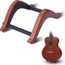 Acoustic Guitar Stand,Adjustable Clip-On Self-Standing Solid Wooden Guitar Stands Floor,Portable Light Weight Martin Guitar Holder and Guitar Clamp,Gift for Acoustic, Classic and Folk Guitar