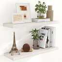 Fun Memories 36x9.3 Floating Shelves for Wall, Wood Floating Shelf 36 Inch Long, Large Deep Wall Shelves for Home Decor & Storage, Rustic Deep Shelf for Living Room, Bedroom, Kitchen, Brich Color