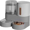 Gravity Cat Dog Feeder and Water Dispenser, 2 in 1 Automatic Cat Feeder with 360 Degree Rotatable, 2 Pack Large Capacity Self Feeding for Small Medium Dog Puppy Kitten