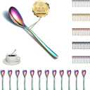 Kyraton Rainbow Teaspoons Set of 12, Stainless Steel Coffee Spoon, Spresso Spoons for Home, Restaurant, Hotel, Parties, Dishwasher Safe