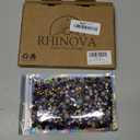 Rhinova 100g Mix Pearls and Rhinestones for Crafting, Sizes Range 3mm-10mm Pearl Beads for Bedazzler Rhinestones for Bedazzling Pearls for Crafting Sock Charms Nail Shoe Mugs (Regal Amethyst Mix)