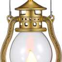 Halloween Lantern Vintage LED Lanterns Rustic Lantern Outdoor Decoration for Halloween Christmas Decor,Battery Operated (Size 1)