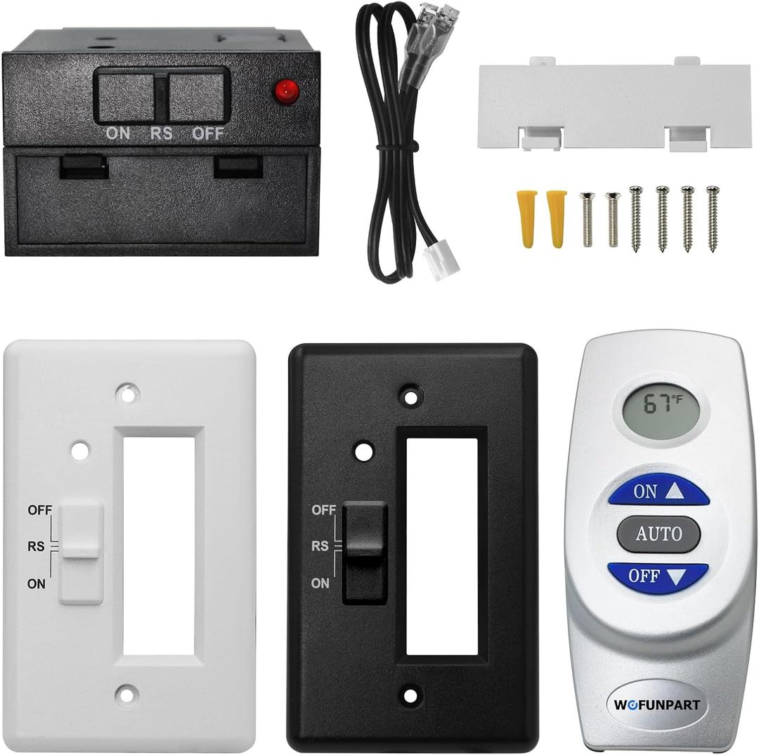 Gas Fireplace Remote Control Kit RCST, for Millivolt Thermostatic Gas Valve On/Off, Compatible with Ambient, Majestic, Monessen, Vermont Castings Gas Valve Fireplaces and Stoves