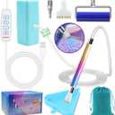 Diamond Art Painting Vacuum Pen Kit, Electric Diamond Art Pen with Screw Multiplacers, Roller, Storage Tray, No Wax Needed Diamond Art Accessories DIY 5D Art Craft Jewelry Bead Rhinestones (Blue)