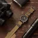 Watch Bands - Thick Premium Military Ballistic Nylon Style Strap With Heavy Silver Stainless Steel Buckle - Choice of Width - 18mm, 20mm, 22mm or 24mm (Khaki)