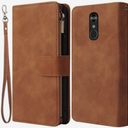 Phone Case for LG Stylo 4 Folio Flip Wallet Case,PU Leather Credit Card Holder Slots Full Body Protection Kickstand Hard Hybrid Protective Phone Cover for Stylo4 Plus LGstylo4 4Plus 4+ Q Stylus Brown