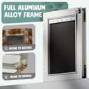 Dog Door for Door 3 Flaps Large, All Aluminum Doggy Door, Doggie Door
18.7" x 9.92" flap opening, Pets Up to 110lbs, fit door 1.26" - 2.08" thick, Closing Panel, Safety Locks, Dustproof Rustproof