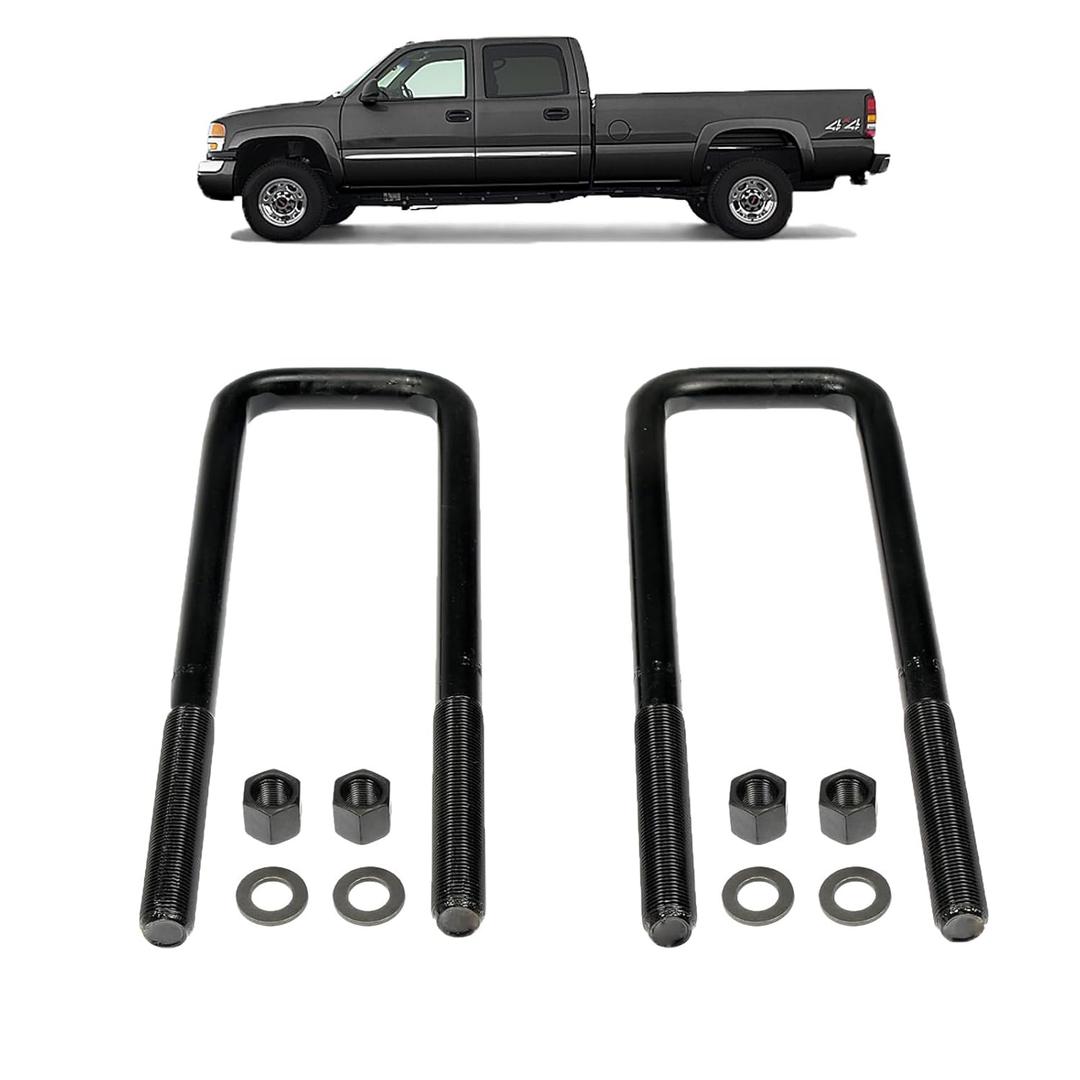 929-724 Rear Leaf Spring Axle U-Bolt Kit, Compatible with Cadillac Escalade 1999-2000, GMC Yukon Sierra 1967-2021, Chevy Silverado Suburban 1971-2021, Grade 8 Bolt, 5/8x 2 9/16x 9 5/8In