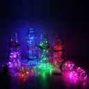 24 Pack Fairy Lights Battery Operated 6.6ft 20 Led Mini String Lights Silver Wire Starry Lights for DIY Wedding Party Festival Halloween Christmas (Multi Color)
