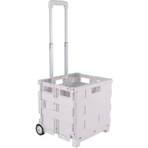 Folding Utility Cart Retractable Aluminum Handle Adjustable Handle Built-in Wheels Rolly Cart Easy to Carry Trolley Cart for Groceries Shopping Bags Sports Equipment