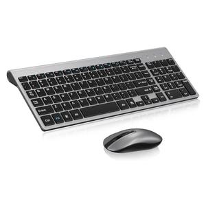 Leadsail EasyTyping KF10 Wireless Keyboard and Mouse Combo, [Silent Scissor Switch Keys][Labor-Saving Keys]Ultra Slim Wireless Computer Keyboard and Mouse, Easy Setup for PC/Laptop/Mac/Windows - Grey