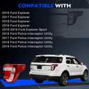 Tail Light Assembly Compatible with Ford Explorer Police 2016 2017 2018 2019, Right Passenger Side Brake Rear Halogen Lamp Replace FB5Z13404A FO2801251